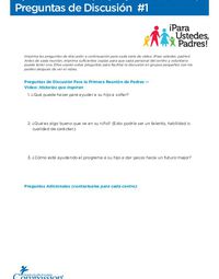 ¡Para Ustedes, Padres! - Video 1 Preguntas