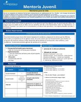 Resumen e Indicadores de la intervención: Capacitación en Mentoría Juvenil